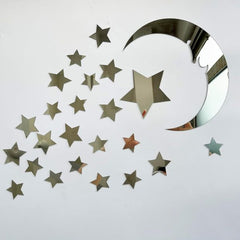 Acrylic Wall Decals – 15 Stars & 1 Moon