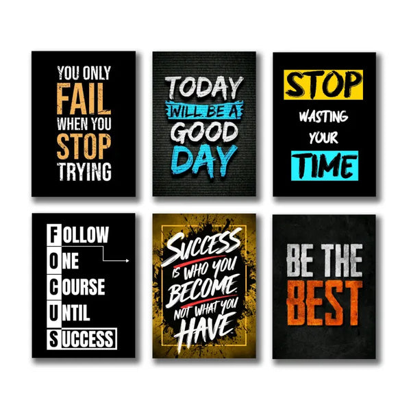 Motivational Wooden Canvas Frames