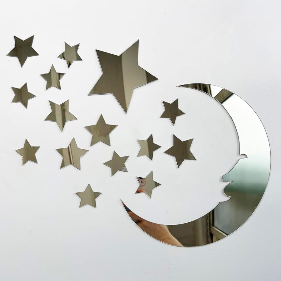 Acrylic Wall Decals – 15 Stars & 1 Moon