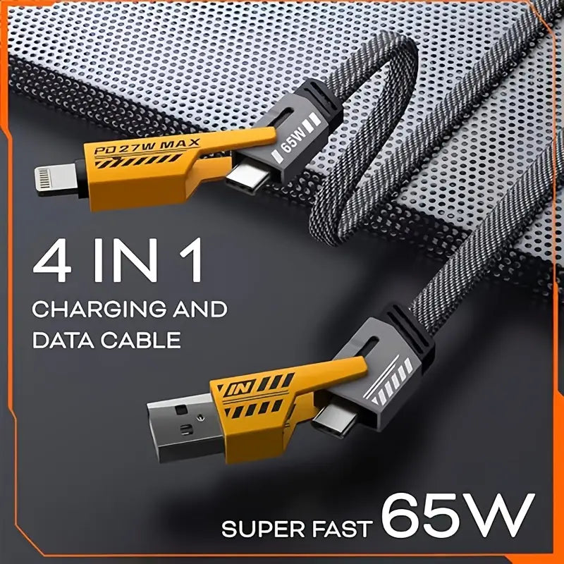 4-in-1 USB-C Fast Charging Cable 65W | Multi Charger