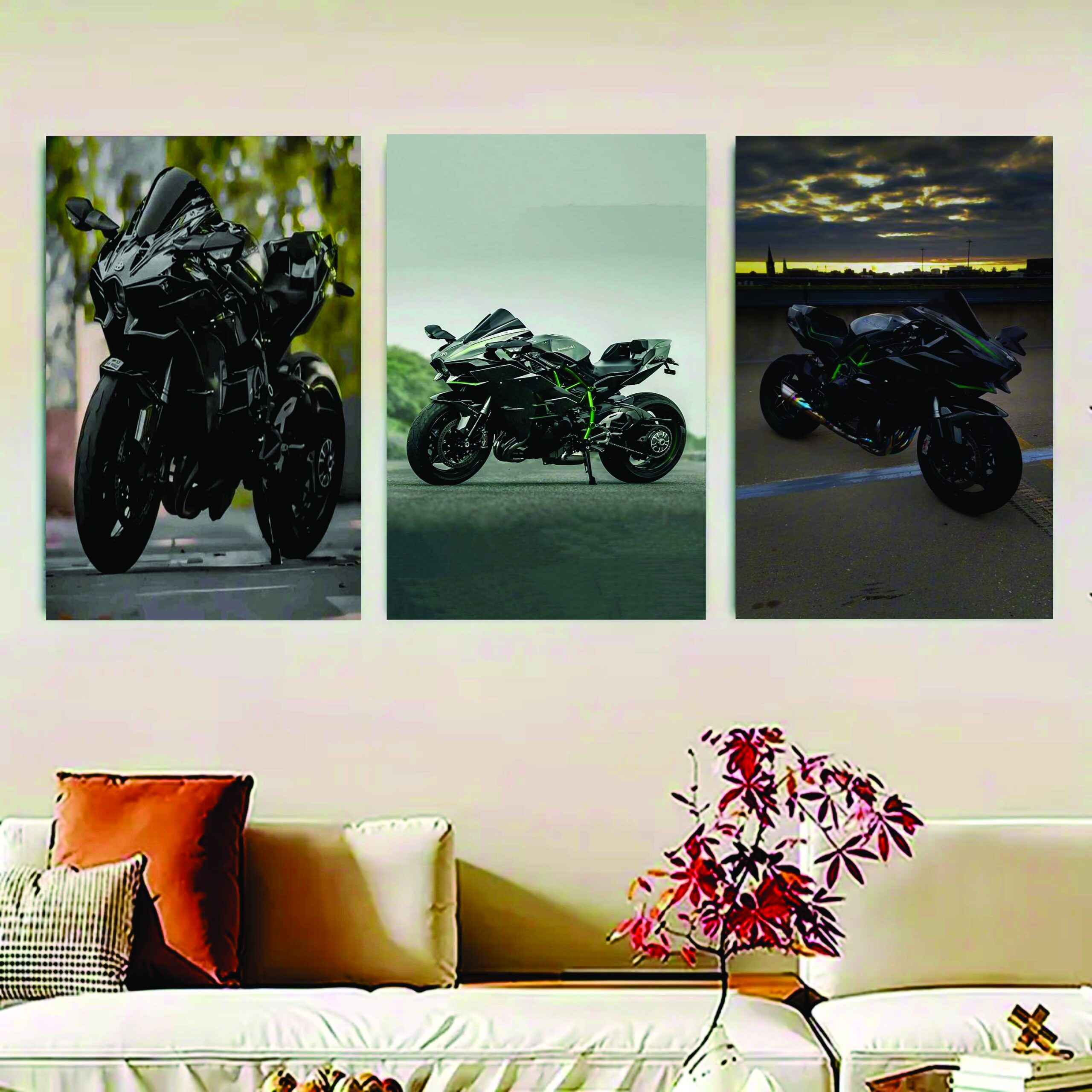 Sticky Ninja H2R Bike Canvas Wall Decor
