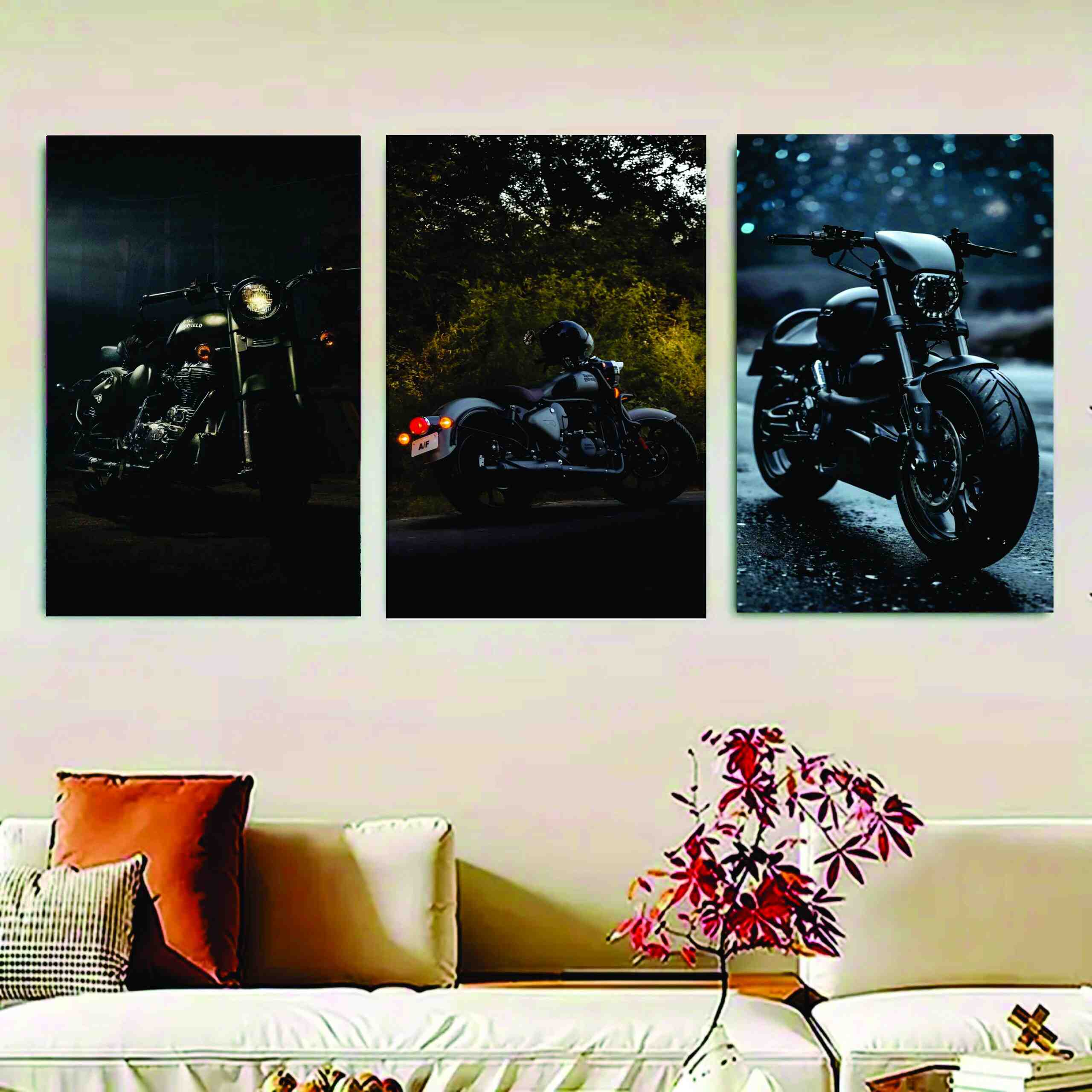 Bike Sticky Canvas Wall Art